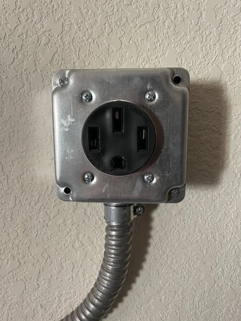 NEMA 14-50 outlet installed for Smart Home Electrical in Fulton